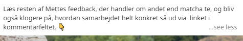 Eksterne links på LinkedIn kommentar